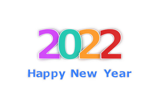 New Year 2022 Creative Design Concept - 3D Rendered Image	
