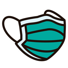 medical mask filled outline icon