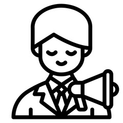 marketing director outline icon