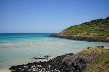 a wonderful seascape with clear shoaling beach
