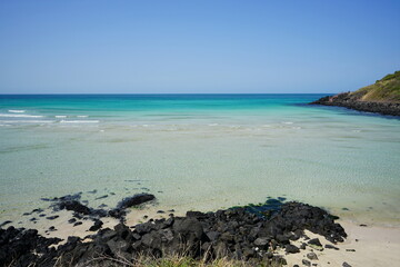 a wonderful seascape with clear shoaling beach