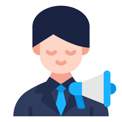marketing director flat icon