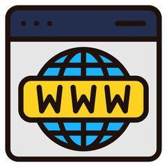 domain filled outline icon