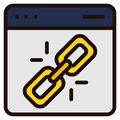 link filled outline icon