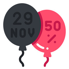 balloons flat icon