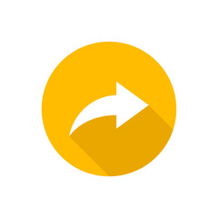 Forward flat vector button icon