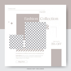 Minimalist fashion social media template