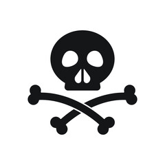 Bones crossed icon design isolated on white background