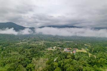 Fototapeta premium Aerial top view of Drone photography