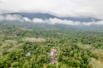 Obraz premium Aerial top view of Drone photography