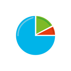 Fototapeta premium colored pie chart