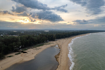 Aerial top view of Drone photography