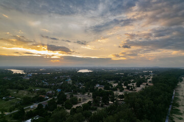 time lapse clouds over the city