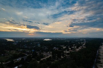 time lapse clouds over the city