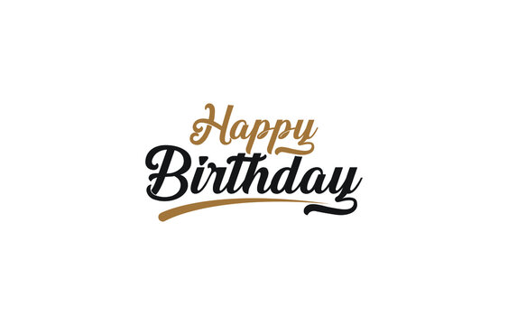 Happy Birthday. Happy birthday logo template design.
