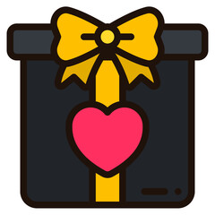 gift box filled outline icon