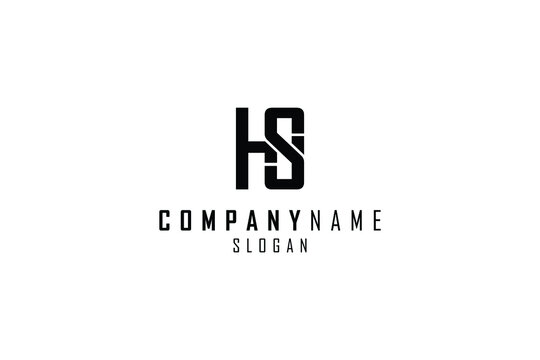 HS logo template design.