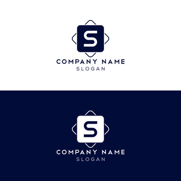 S letter logo, icon, template design.