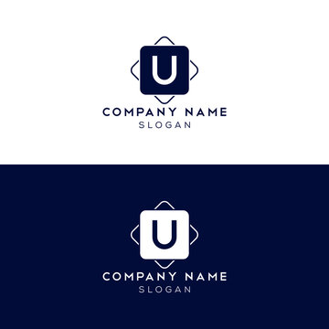U letter logo, icon, template design.