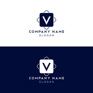 V letter logo, icon, template design.