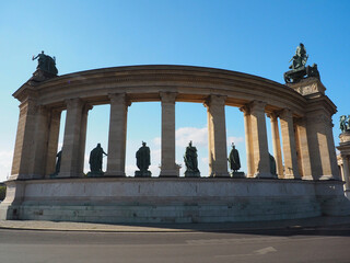 Hungary Budapest Hero's square statue
