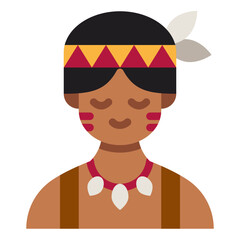 native american flat icon