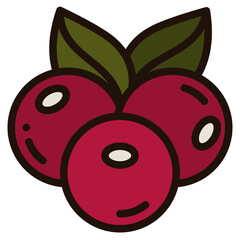 berries filled outline icon