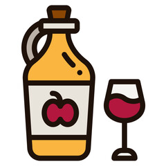 cider filled outline icon