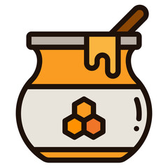 honey filled outline icon