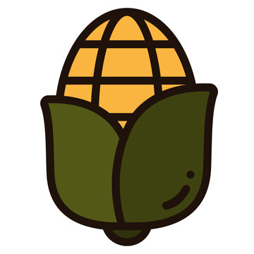 recommend clip art: corn filled outline icon