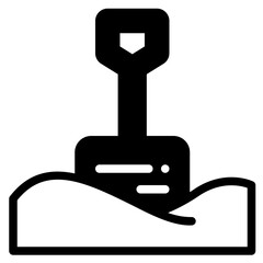 shovel glyph icon
