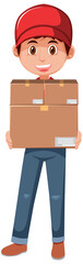 Delivery man holding a package