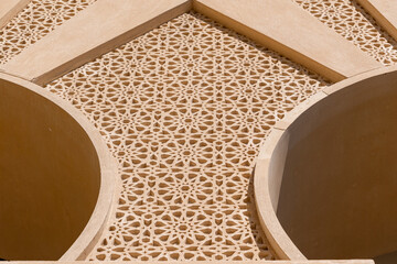 View of historic architecture details in Pearl-Qatar, Doha, Qatar