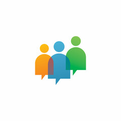 people chat group logo design