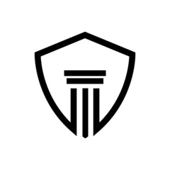 Pillar Logo Template Column Vector Illustration