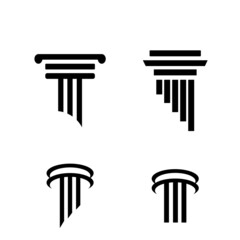 Pillar Logo Template Column Vector Illustration