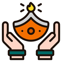diya filled outline icon