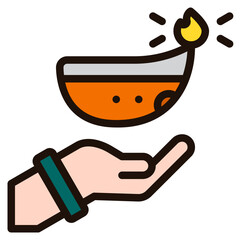 diya filled outline icon