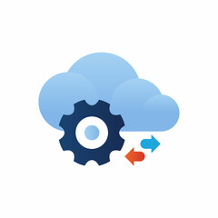 Cloud Computing icon in vector. Logotype