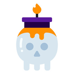 skull flat icon