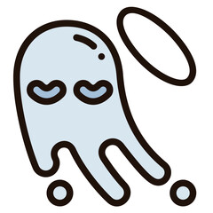 ghost filled outline icon
