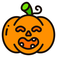 pumpkin filled outline icon