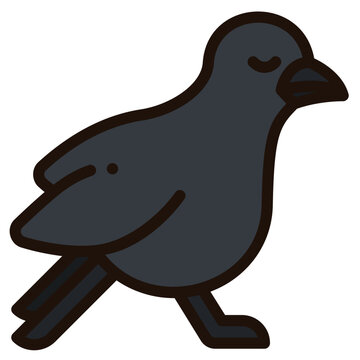 recommend clip art: raven filled outline icon