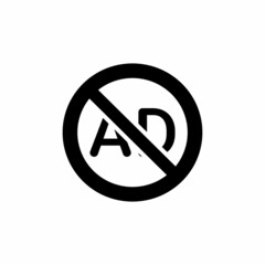 AD Blocker icon in vector. Logotype