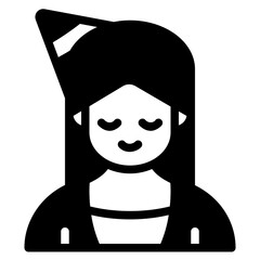 woman glyph icon