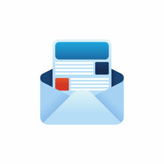 Newsletters icon in vector. Logotype