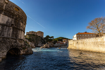Fototapeta na wymiar West Harbour of Dubrovnik. Croatia