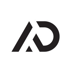 Awesome letter AD monogram logo design