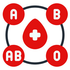 blood type flat icon