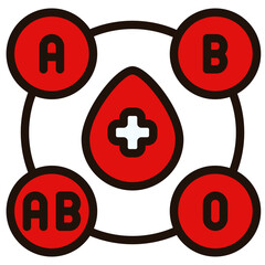 blood type filled outline icon